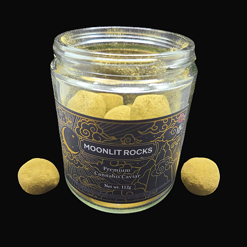 Moonlit Moonrocks, made with Blueberry OG! Each weighs 4-5g. Sold individually, whole.