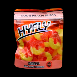 HYFLY 600mg M E D I C A T E D SOUR 🍑 GUMMY RINGS