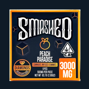 SMASHED Peach Paradise Liquid Diamond infused gummy strips